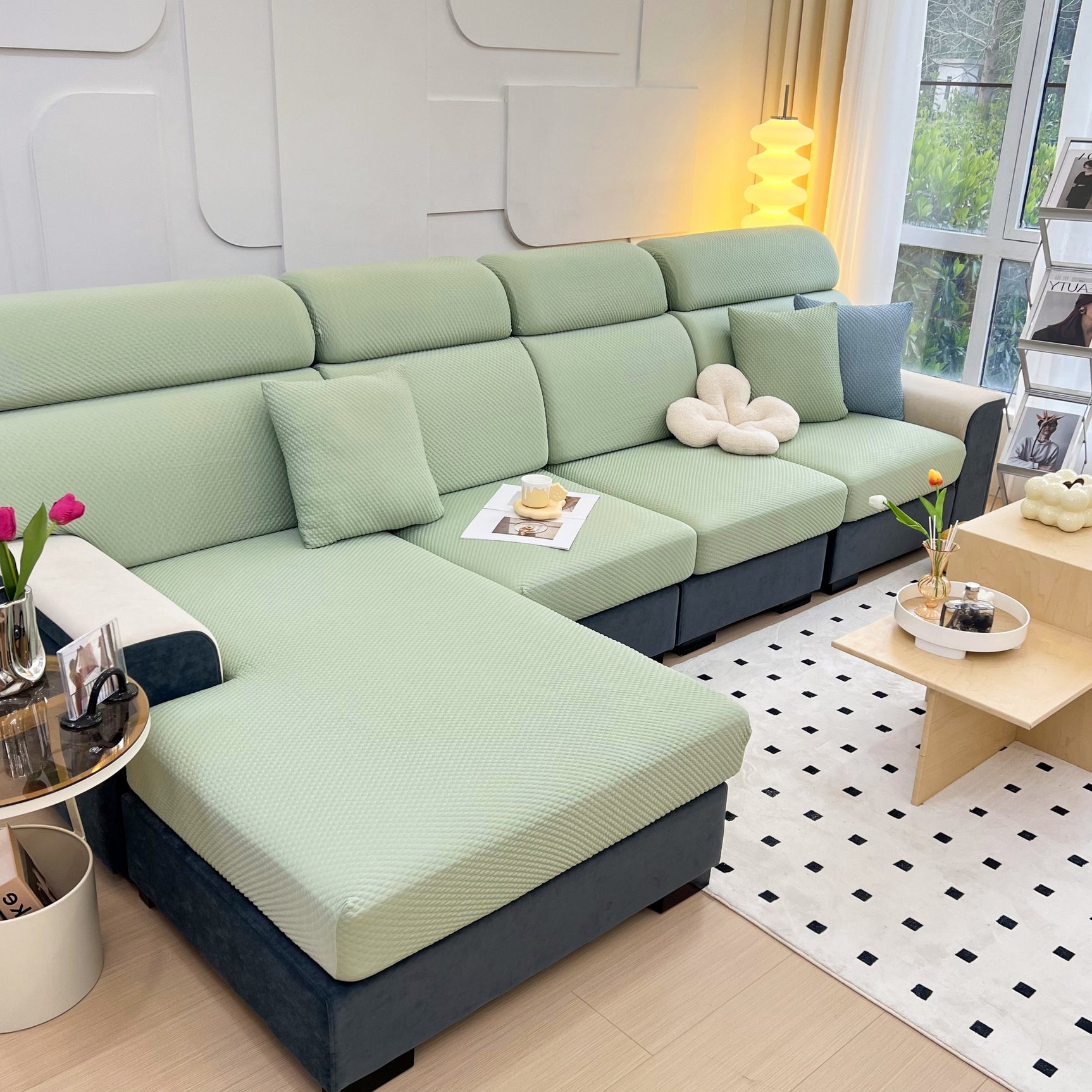 Cooling Stretch Sofa Seat Cushion Covers, Slip Covers for Cushions, Universal Couch Cushion Protector