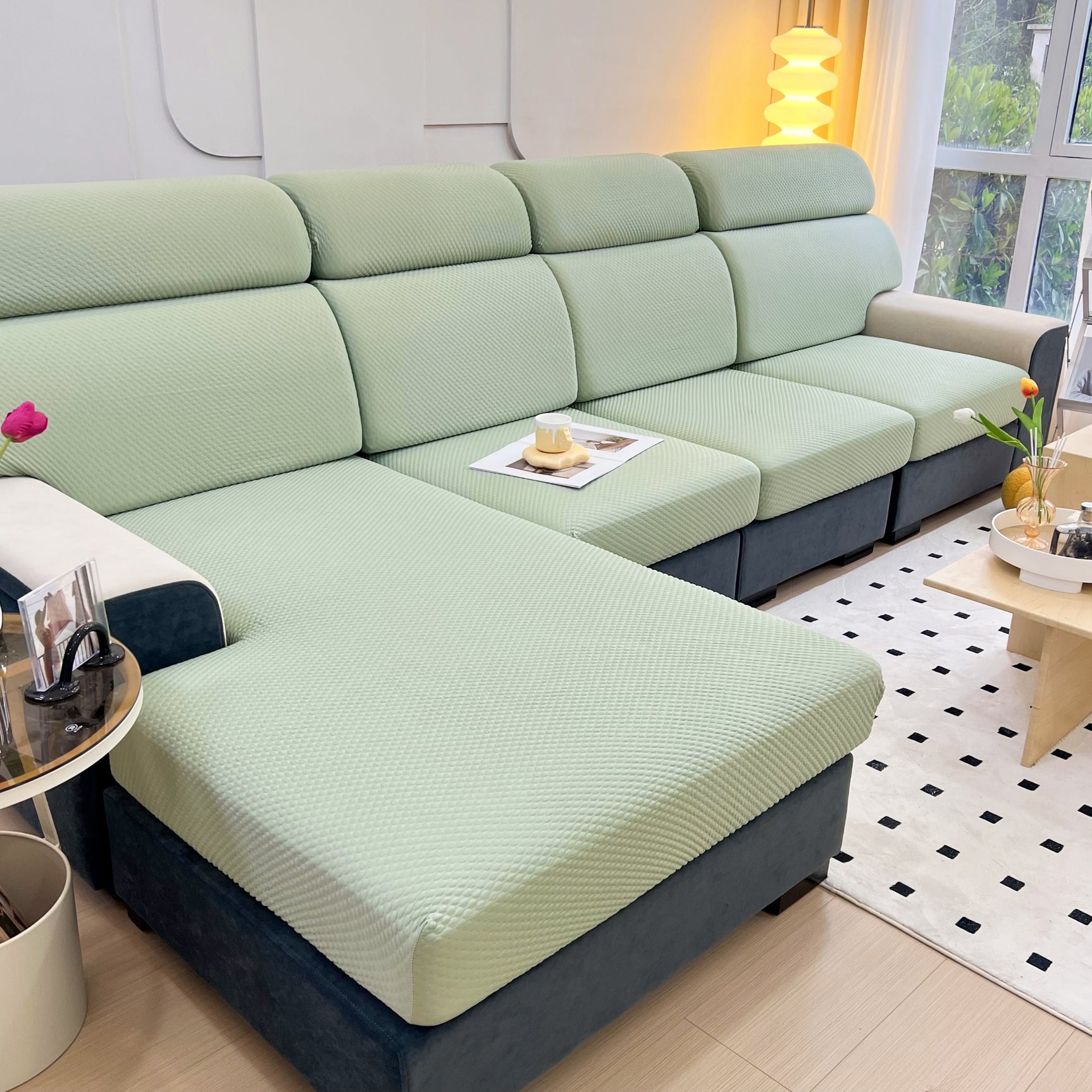 Cooling Stretch Sofa Seat Cushion Covers, Slip Covers for Cushions, Universal Couch Cushion Protector