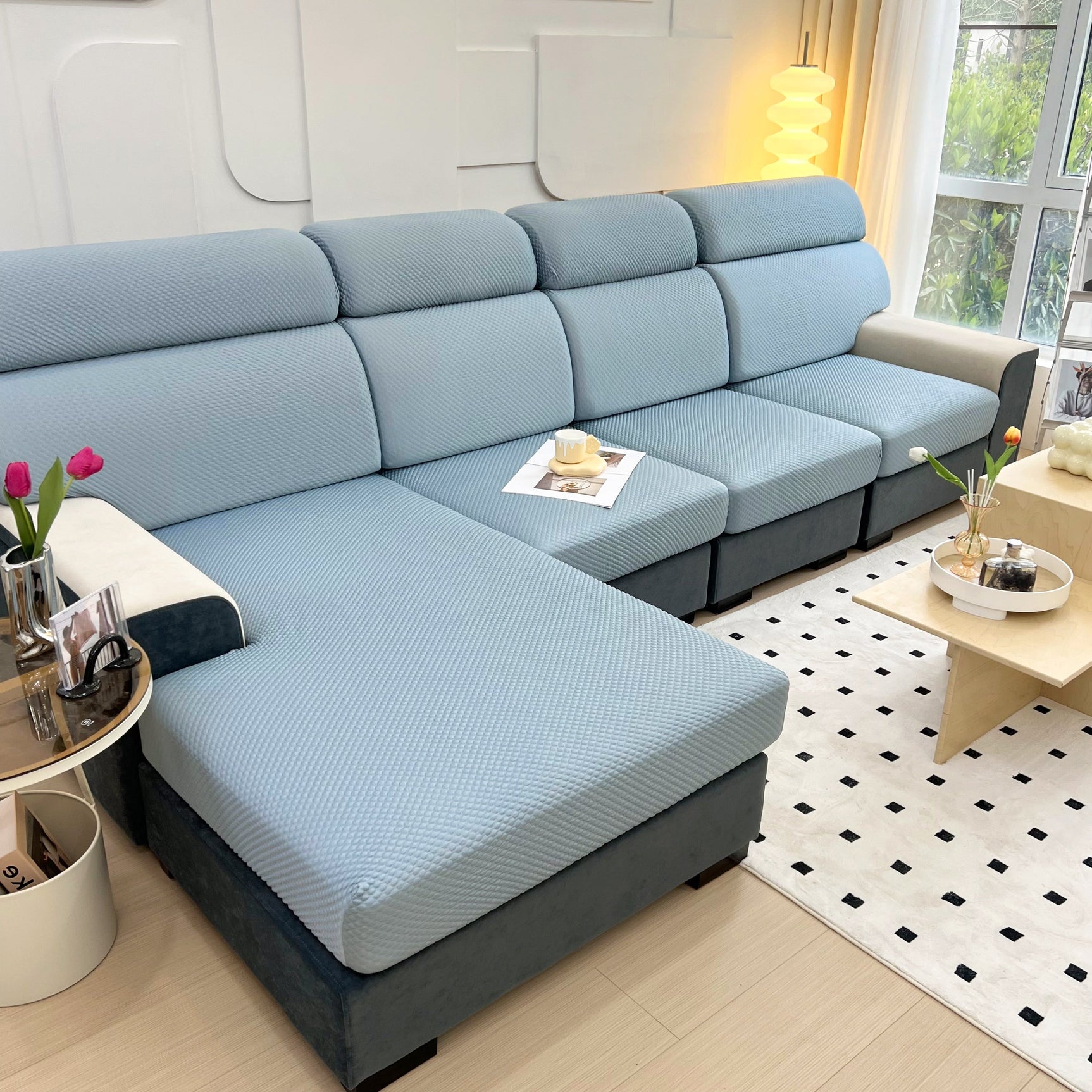 Cooling Stretch Sofa Seat Cushion Covers, Slip Covers for Cushions, Universal Couch Cushion Protector