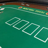 INO Design 96" Premium 10 Player Oval Brown & Green Speed Cloth Texas Holdem Casino Poker Table with Dimmable LED - Ornate Home