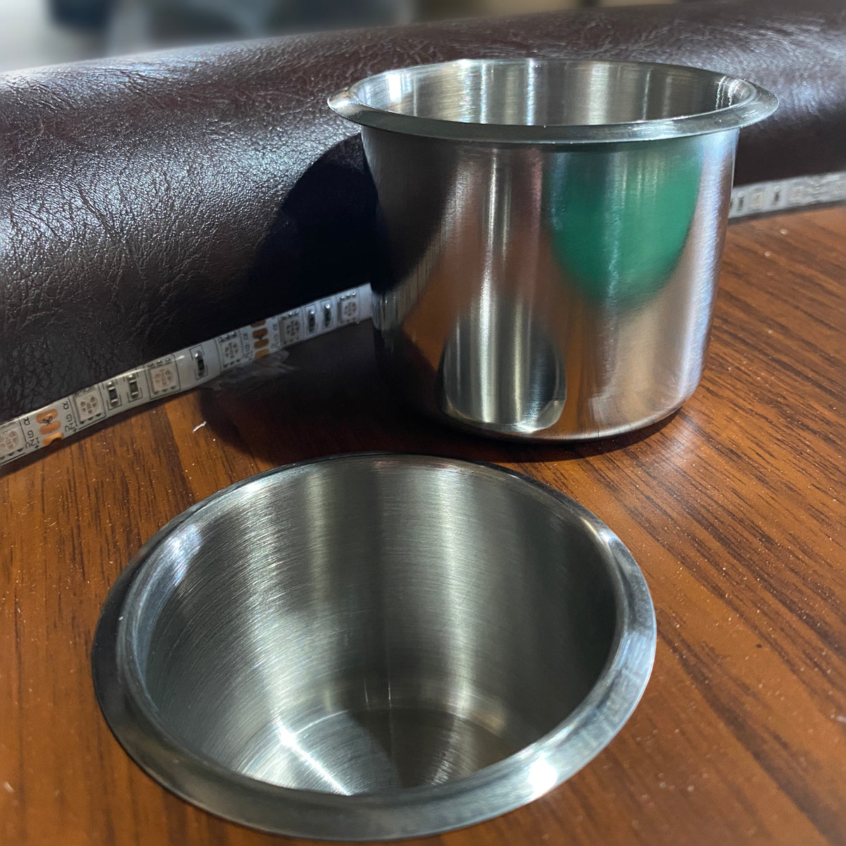 INO Design 96" Premium 10 Player Oval Brown & Green Speed Cloth Texas Holdem Casino Poker Table with Dimmable LED - Ornate Home