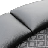 INO Design 96inch Oval Poker Table Detachable Armrest Chip Tray Black Speed Cloth Surface Stainless Steel Pedestal Base - Ornate Home