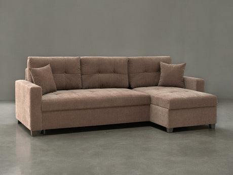 IVY 102" Brown Reversible Chase Queen Sleeper Sectional - Ornate Home