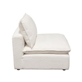 Ivy White Faux Shearling Reversible 4-Pc Sectional - Ornate Home