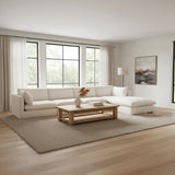 Townes Flecked Ecru Ottoman