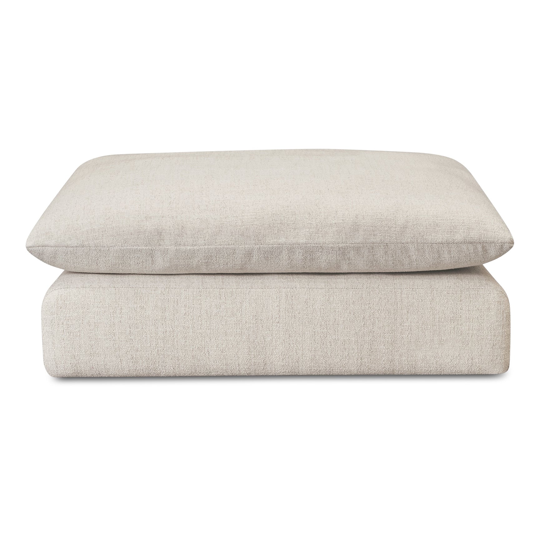 Townes Flecked Ecru Ottoman