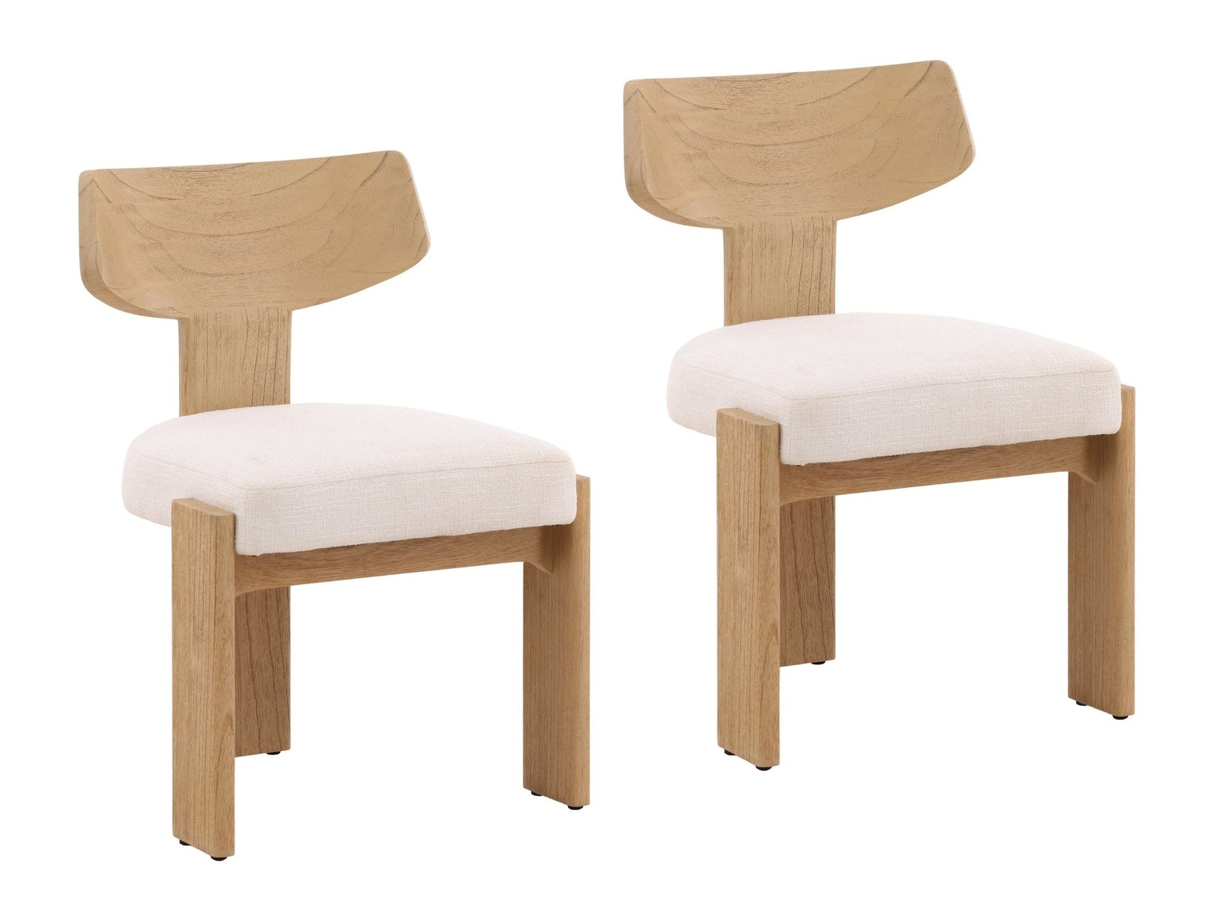 Ian Cream/Natural Dining Chair (Set of 2) - Ornate Home