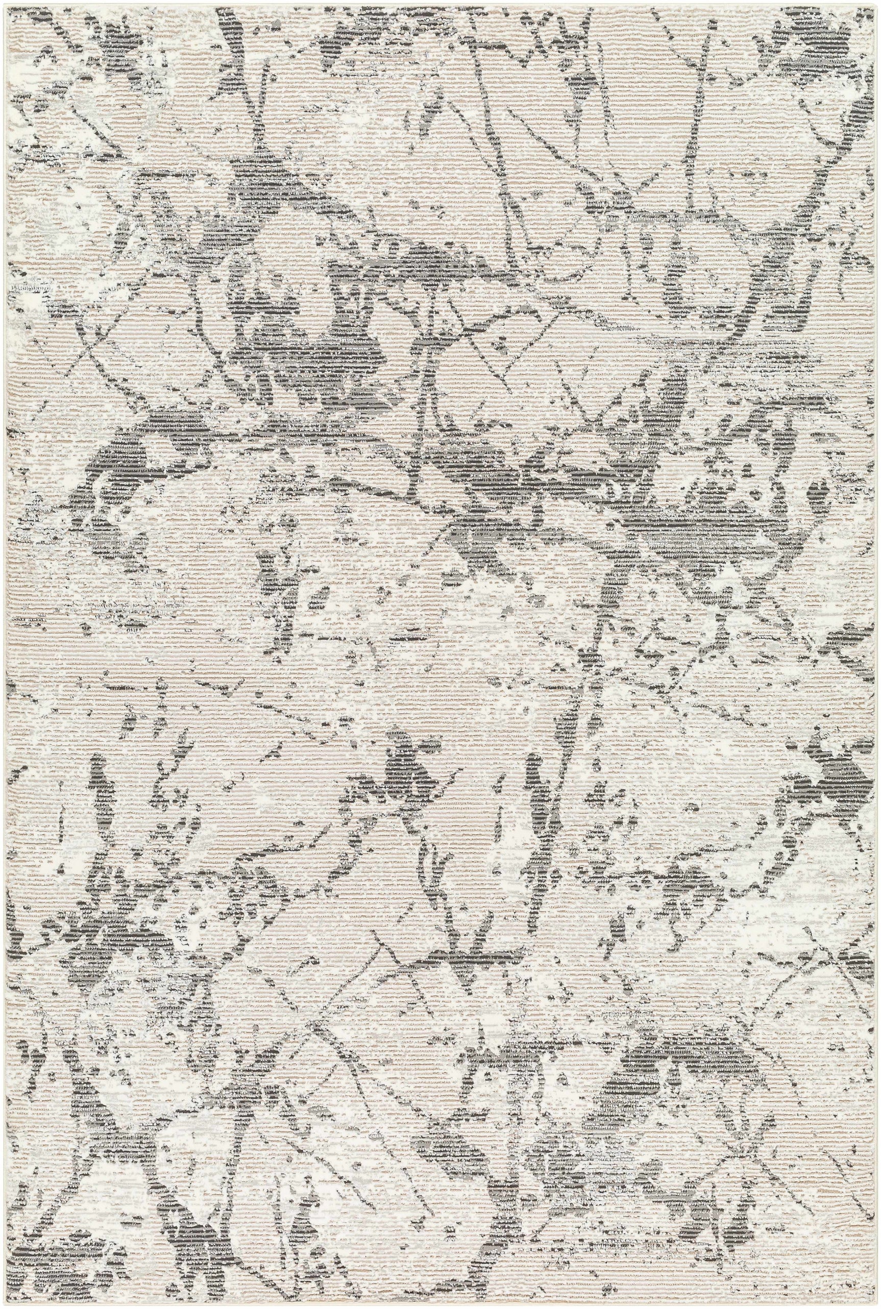 Ianto Gray Marble Washable Area Rug - Ornate Home