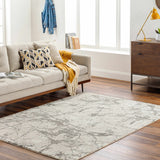 Ianto Gray Marble Washable Area Rug - Ornate Home