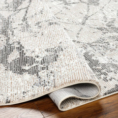 Ianto Gray Marble Washable Area Rug - Ornate Home
