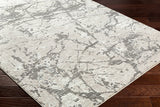 Ianto Gray Marble Washable Area Rug - Ornate Home