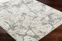 Ianto Gray Marble Washable Area Rug - Ornate Home