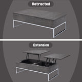 Iban Gray Oak & Chrome Coffee Table - Ornate Home