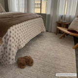Ibarra Textured Ivory High/Low Pile Rug with Tassels - Ornate Home