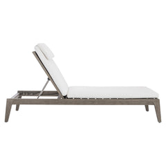 Ibiza Weathered Teak/Cream Outdoor Chaise - Ornate Home