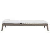 Ibiza Weathered Teak/Cream Outdoor Chaise - Ornate Home
