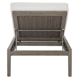 Ibiza Weathered Teak/Cream Outdoor Chaise - Ornate Home