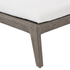 Ibiza Weathered Teak/Cream Outdoor Chaise - Ornate Home
