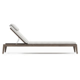 Ibiza Weathered Teak/Pebble/Cream Outdoor Chaise - Ornate Home