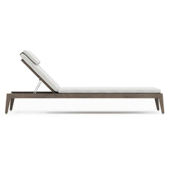 Ibiza Weathered Teak/Pebble/Cream Outdoor Chaise - Ornate Home