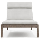 Ibiza Weathered Teak/Pebble/Cream Outdoor Chaise - Ornate Home