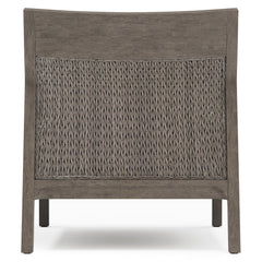 Ibiza Weathered Teak/Pebble/White/Cream Outdoor Chair - Ornate Home