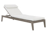 Ibiza Weathered Teak/Pebble/White/Cream Outdoor Chaise - Ornate Home