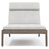 Ibiza Weathered Teak/Pebble/White/Cream Outdoor Chaise - Ornate Home