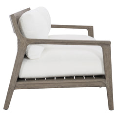Ibiza Weathered Teak/Pebble/White/Cream Outdoor Sofa - Ornate Home