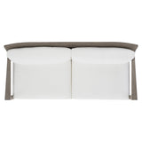 Ibiza Weathered Teak/Pebble/White/Cream Outdoor Sofa - Ornate Home