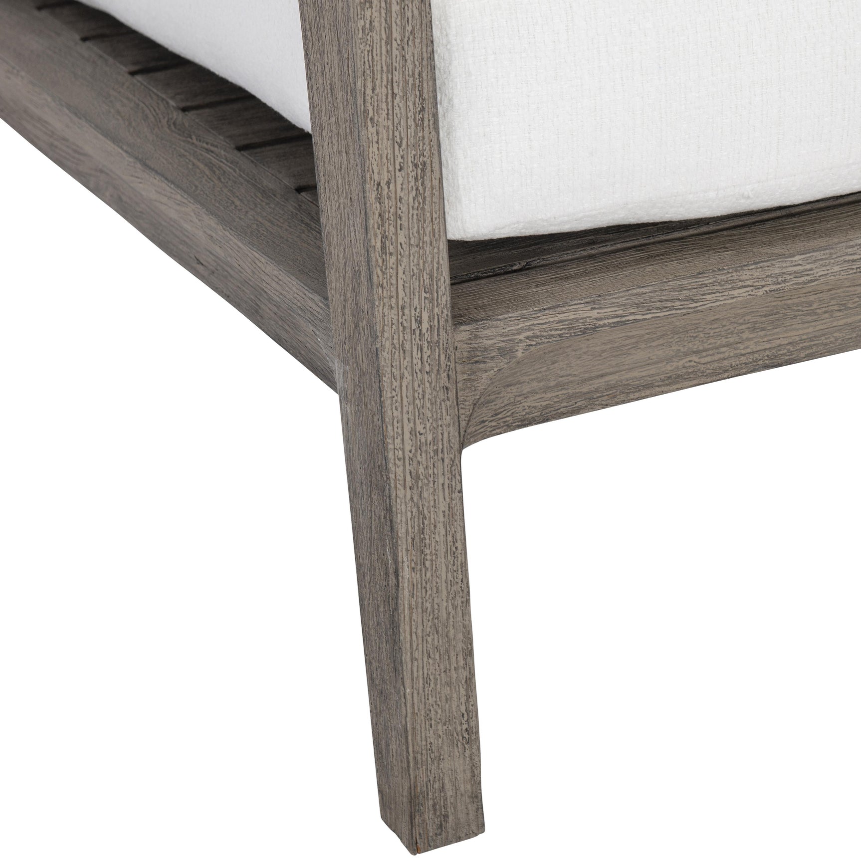 Ibiza Weathered Teak/Pebble/White/Cream Outdoor Sofa - Ornate Home