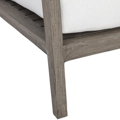 Ibiza Weathered Teak/Pebble/White/Cream Outdoor Sofa - Ornate Home