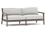 Ibiza Weathered Teak/Pebble/White/Cream Outdoor Sofa - Ornate Home