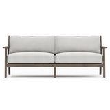 Ibiza Weathered Teak/Pebble/White/Cream Outdoor Sofa - Ornate Home