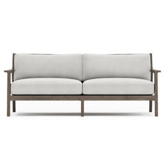 Ibiza Weathered Teak/Pebble/White/Cream Outdoor Sofa - Ornate Home