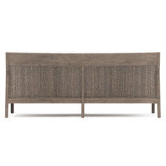 Ibiza Weathered Teak/Pebble/White/Cream Outdoor Sofa - Ornate Home