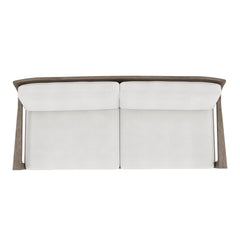 Ibiza Weathered Teak/Pebble/White/Cream Outdoor Sofa - Ornate Home