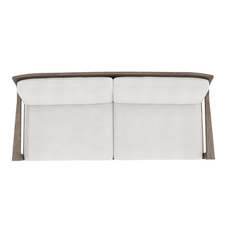 Ibiza Weathered Teak/Pebble/White/Cream Outdoor Sofa - Ornate Home