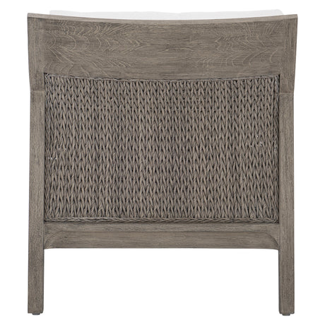 Ibiza Weathered Teak/White/Cream Outdoor Chair - Ornate Home
