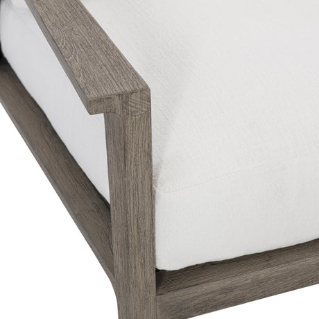 Ibiza Weathered Teak/White/Cream Outdoor Chair - Ornate Home