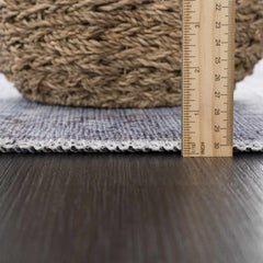 Ice Blue Flat Pile Washable Rug - Clearance - Ornate Home