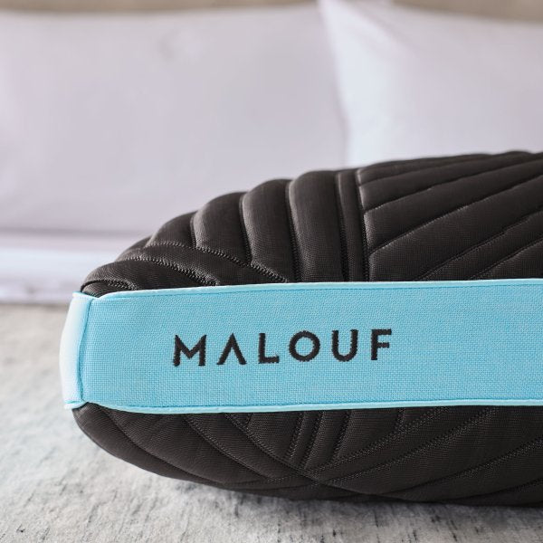 Ice Cloud + Omniphase Black/Blue King High Loft Pillow - Ornate Home