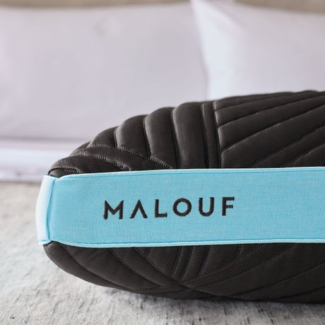 Ice Cloud + Omniphase Black/Blue Queen Low Loft Pillow - Ornate Home