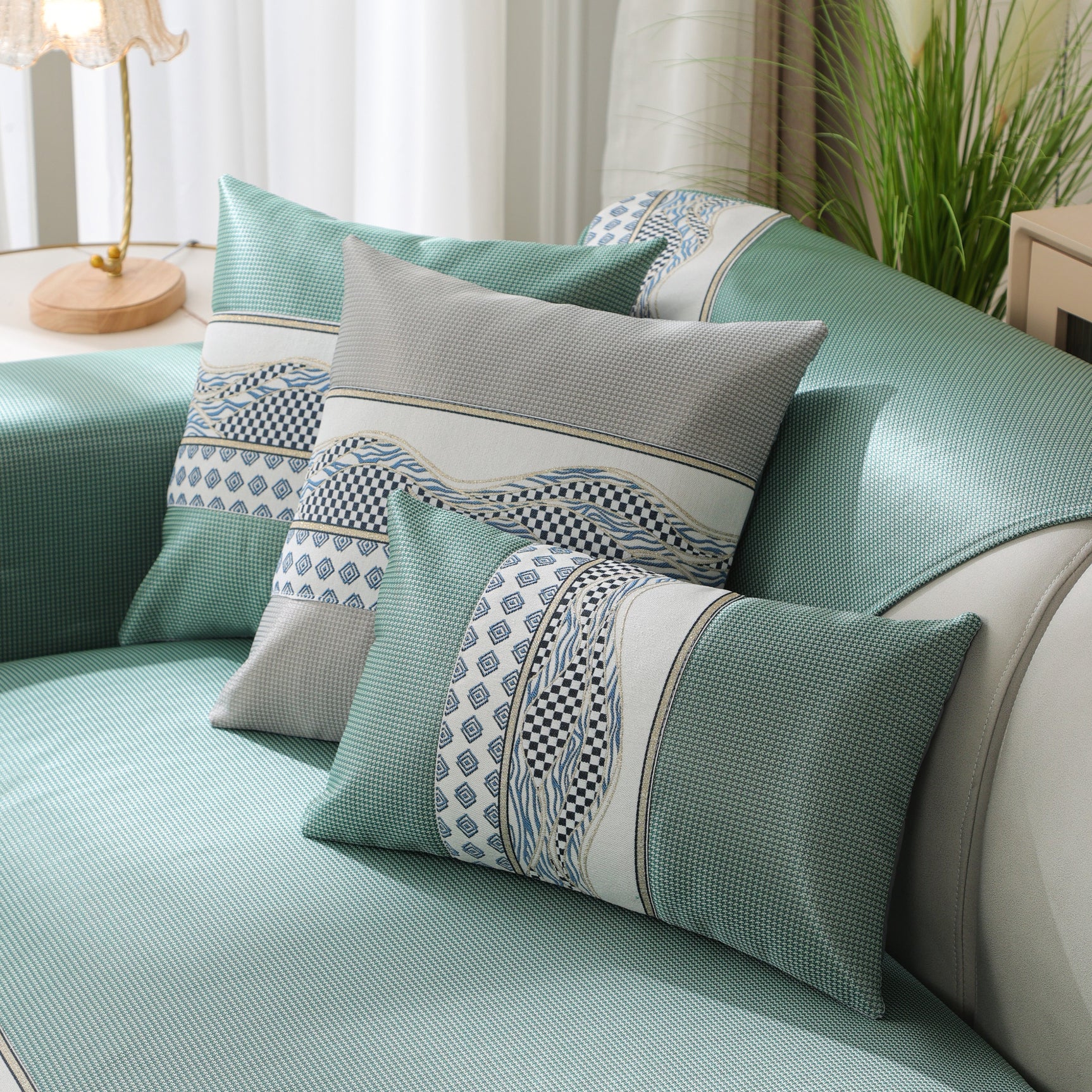 Ice Silk Sofa Cover Non-Slip Slipcover Sofa Cushion Covers Couch Protector for Pets - Ornate Home