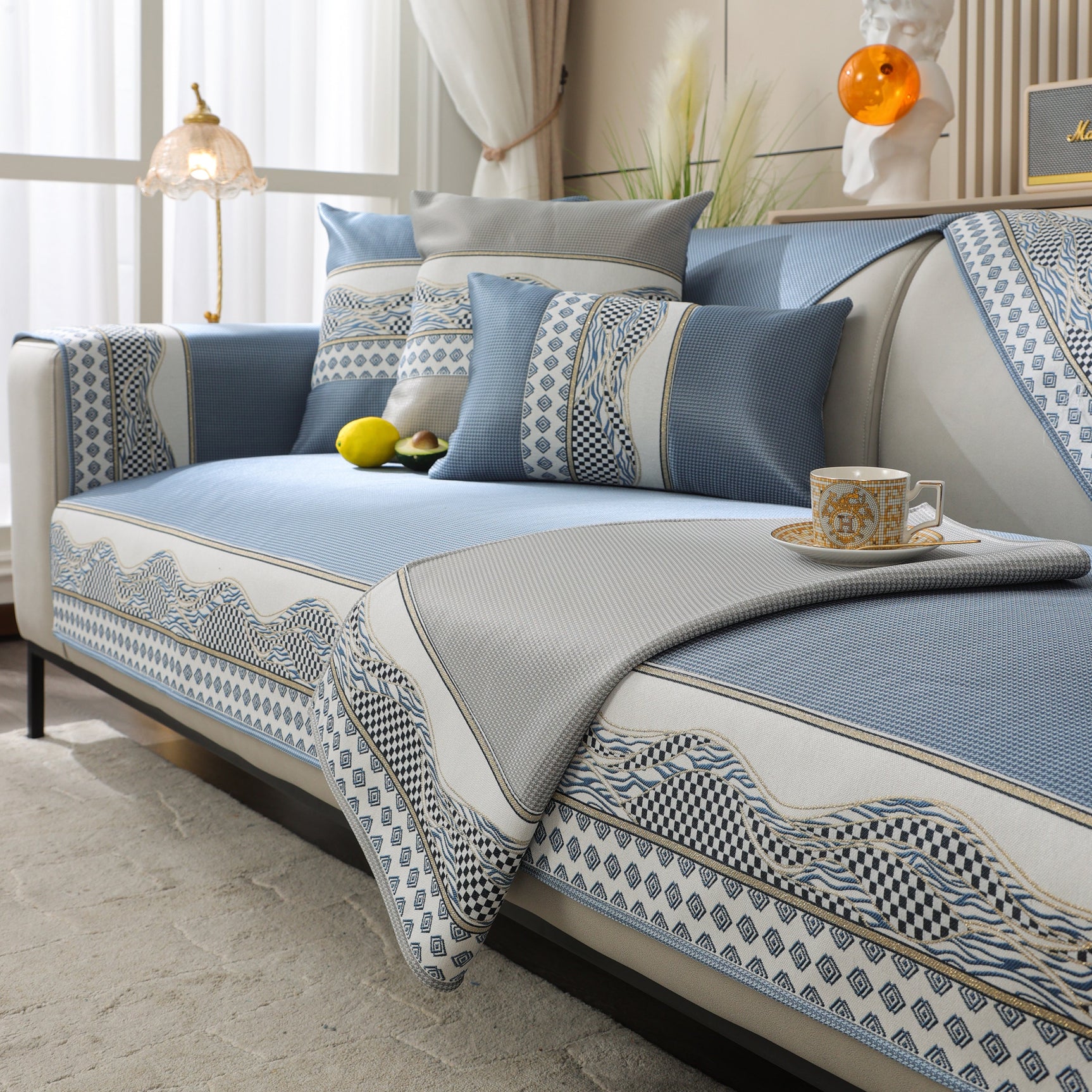 Ice Silk Sofa Cover Non-Slip Slipcover Sofa Cushion Covers Couch Protector for Pets - Ornate Home