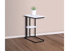 Ida White Faux Marble Chairside Table - Ornate Home