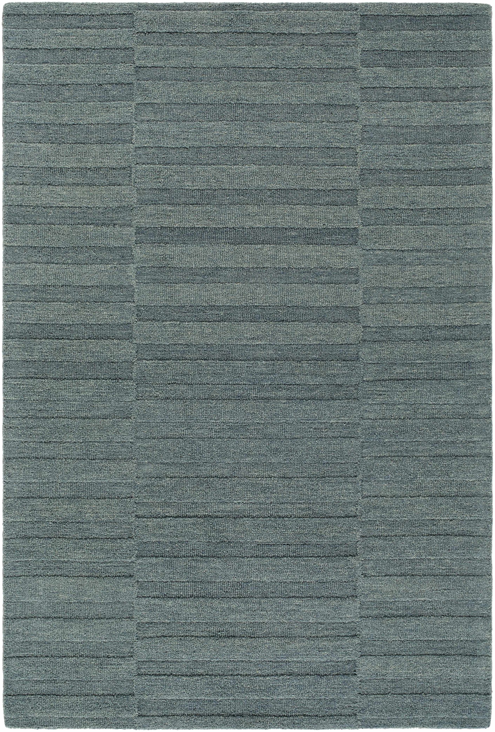 Idaho Broken-Stiped Petrol Blue Area Rug - Ornate Home