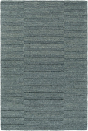 Idaho Broken-Stiped Petrol Blue Area Rug - Ornate Home