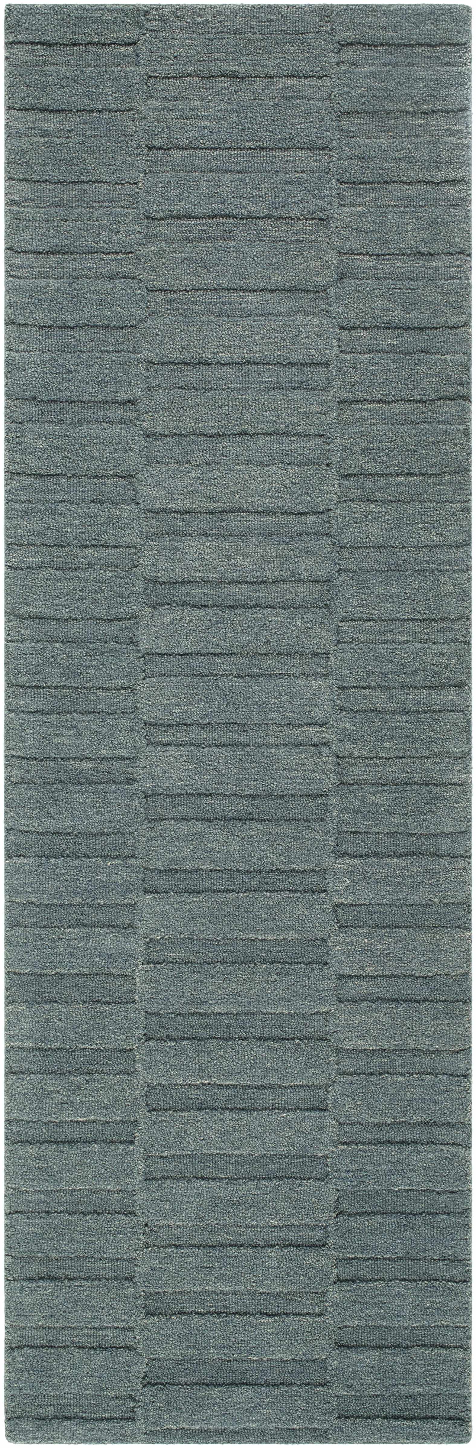 Idaho Broken-Stiped Petrol Blue Area Rug - Ornate Home