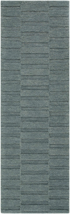 Idaho Broken-Stiped Petrol Blue Area Rug - Ornate Home